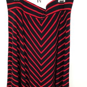 Pretty Red & Navy Skirt